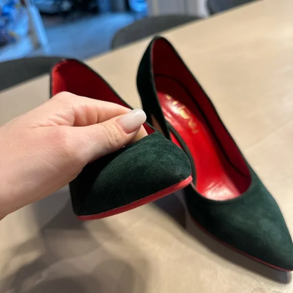 Italy Green and Red leather Women's Pumps - Picture 8 of 8